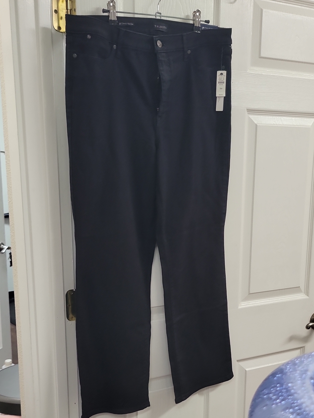 Talbots Barely Boot Jeans in a solid black wash.